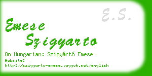 emese szigyarto business card
