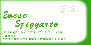 emese szigyarto business card